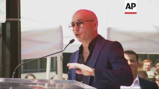 Pitbull gets star on walk of fame and speaks on Trump