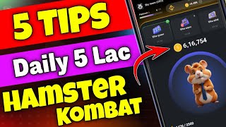 Achieve 5 Lacs Daily in Hamster Kombat  | Unveiling the Top 5 Secrets for Hamster Kombat