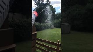 Slow motion Nerf Super Soaker Hydro Cannon water gun