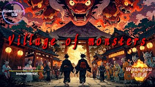 Japanese-style music and rock anime-style background music "Village of monsters" for work/dark jazz