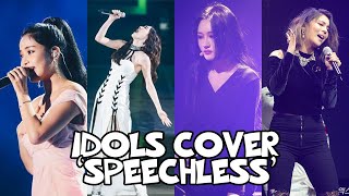 Kpop idols singing Speechless (Aladdin)