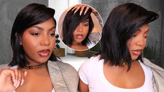 2n1 Silk Press Bob Look For The Summer | GLULESS 7x5 Closure Unit ft. Julia Hair