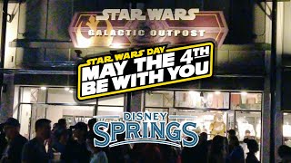 Visiting Disney Springs on Star Wars Day May the 4th 2024! Exclusive Treats Pins and Blue Milk?!