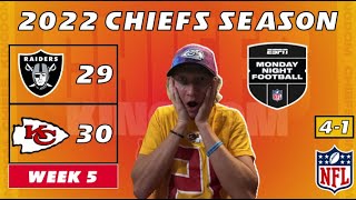 Kansas City Chiefs Fan REACTS to Week 5 vs. Raiders | LV 29-30 KC | 2022 NFL Season