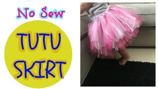 DIY NO SEW TUTU SKIRT- Quick and easy method