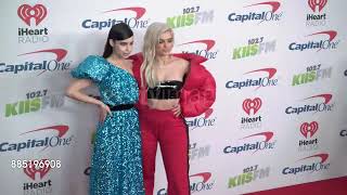 Sofia Carson and Bebe Rexha at the KIIS FM's iHeartRadio Jingle Ball 2017. December 1, 2017