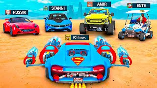 4 YOUTUBER als SUPERMAN JAGEN in GTA 5!