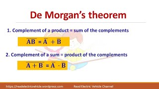 Boolean algebra/Boolean laws/De Morgan's Theorem