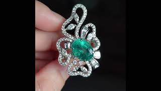 Gem Gardener: Statement Emerald Cocktail Ring 18k