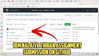 How to Upload Nalaiya Thiran(IBM) Assignments in GitHub || IBM Nalaiyathiran Projects