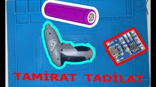 Pili Biten Mini Şarjlı Matkabı Usb ile Şarj Edilecek Hale Getirdim