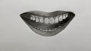 How to draw Smile lips for beginners