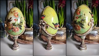 Vintage easter egg 💚💛🧡