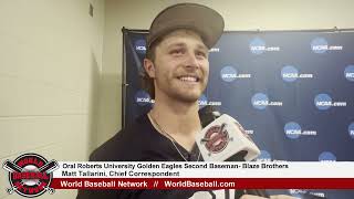 Oral Roberts University Golden Eagles Second Baseman- Blaze Brothers