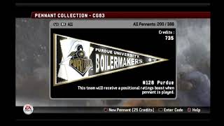 NCAA Football 2006 Buying Pennants