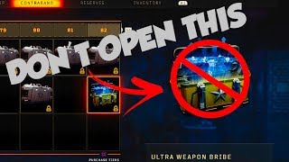 DO NOT OPEN THE ULTRA WEAPON BRIBE...