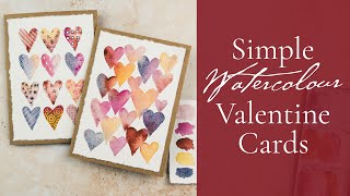 Simple Watercolour Valentine Cards | A Calming Art Project for Illness Recovery and Stress Relief