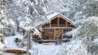 2 Years Alone Building an Off Grid Log Cabin in the Wilderness, Start to Finish