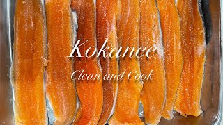 Clean and cook Kokanee salmon after fishing 5/14/2024