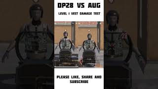 DP28 vs AUG |DAMAGE TEST COMPARISON 🔥#camparison#pubgmobile #BGMIKiBoli #shortsviral #bgmishorts