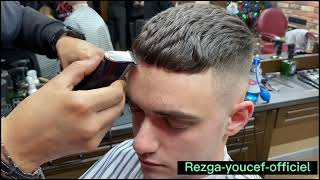 The best Hairstyle gentle by rezga-youcef-officiel  تعلم الدقة والإحتراف في تدريج الشعر الأوروبي