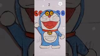 Doraemon eye changing drawing, 😍 doremon drawing #shorts #short #shortvideo