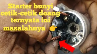 Atasi starter motor bunyi cetek-cetek