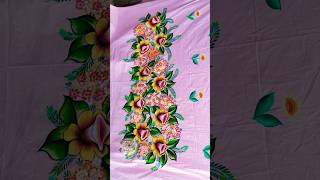 Nargish ka flower painting #art#bedsheetdesign #fabricpainting #acrylicpainting #youtubeshorts