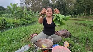 Petik sayuran di sawah dan langsung di masak | berenang menikmati sejuk nya air sungai pegunungan