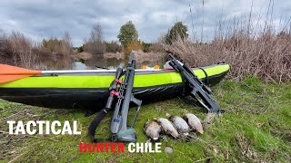 Cacería de patos con rifle PCP P35 en laguna, fin de temporada 2022 - Segundo intento