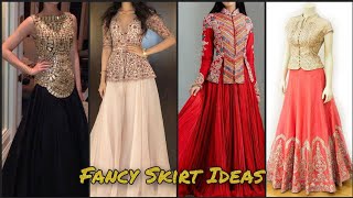 Most Beautiful & Attractive Party Wear Fancy Skirt Designing Ideas//Latest 2022-23