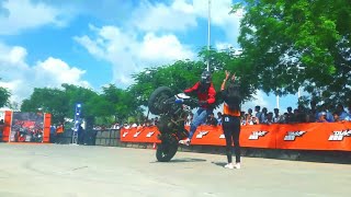 #stunter frz || THE ROCKING KTM STUNT SHOW TMU MORADABAD || TEAM L.S.T BIKE STUNTS INDIA || 2018