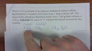 ChemHelp A / Determining Hydrate Formulas from Lab Data