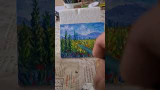 How to paint. Mini "Tuscan Landscape "