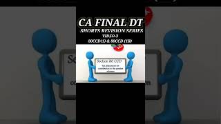 CA FINAL DT 🔥| Shorts revision series-3 | 80CCD(1) & 80CCD (1B) | NOV 2021 exam | #Shorts #ICAI