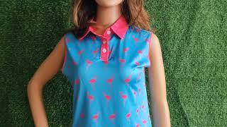 flamingo Women's golf Sleeveless shirt