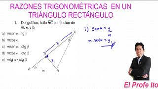 RAZONES TRIGONOMETRICAS EN UN TRIANGULO RECTANGULO