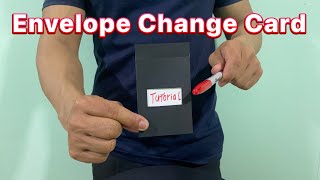 Evnvelope Change  Card Magic Gimmick Tutorial Reveals