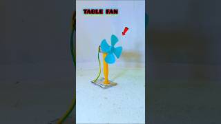 Making table fan || DC motor project || science project || #experiment  #dcmotorfan  #shorts