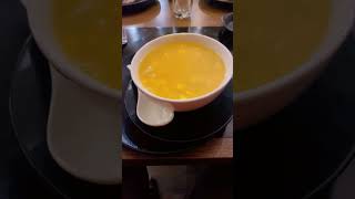 Tasting Corn chicken soup for the first time…. No , I didn’t like it