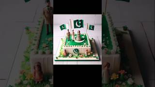 Pakistani flag cake decorating wishes Happy moment with a sweet #Shorts #flagcake #viral #subscribe