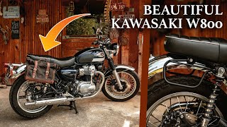 This W800 looks INCREDIBLE with saddlebags on: How to upgrade the Kawasaki cargo capacity in style!