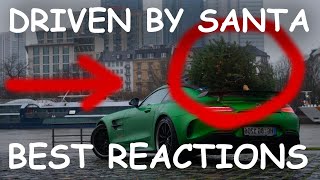 YOU WON´T BELIEVE THIS: SANTA DRIVES AN AMG GTR WITH A CHRISTMAS TREE ON IT