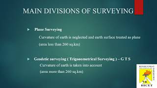 Divisions of surveying