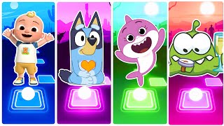 Cocomelon 🆚 Bluey 🆚 Baby Shark 🆚 Om Nom.🎶 Who Is Best?