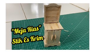 Sangat mudah || Membuat "Meja Rias" Stik es krim || #diy #mejarias