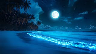 Deep Sleep Music • Relaxing Music with Ocean Waves at Night • Healing Meditation Music