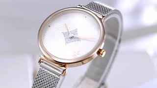 New ShengKe Ripple Texture Fashion Women's Quartz Wristwatch Japanese Movement Watch