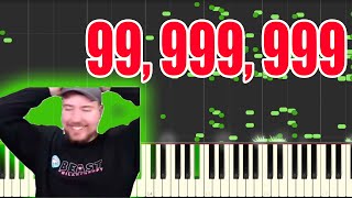 MrBeast Hits 100 Million Subscribers but it's MIDI (Auditory Illusion) | MrBeast Piano sound