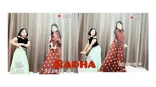 Radha teri chunri dance cover/Radha story#motherdaughter💞#janmashtami#dance/Alia Bhatt#easy steps❤